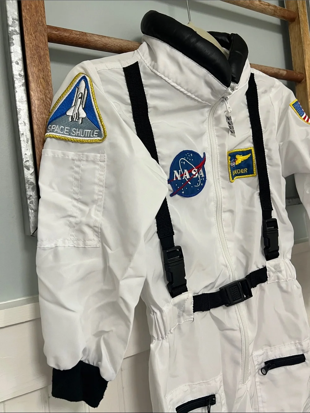 Kids NASA astronaut Halloween costume with backpack size 6-8